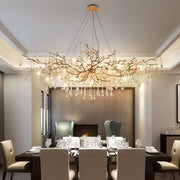 Crystal Copper Branch Chandelier