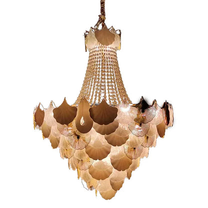 DecorBites™ Ginkgo Art Deco Dimmable Chandelier for Dinning Room