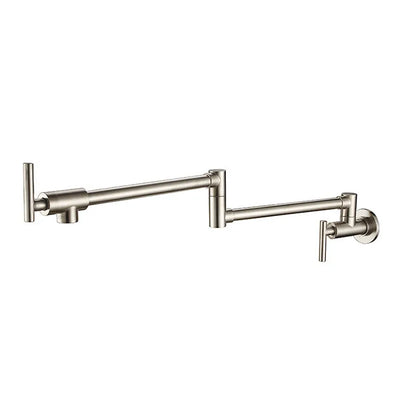 Decorbites™ Gebürstetes Gold Küchen-Topf-Füller-Wandarmhahn Einziger Kalt Wasser Klappbarer Auslauf