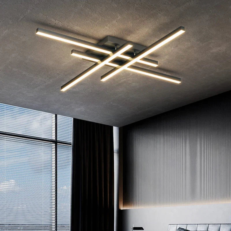 Gold Black Aluminum Chandelier