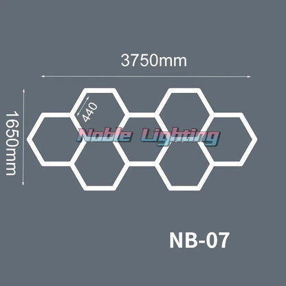 DecorBites™ Hexagon LED Ceiling Light for Barbershop and Garage Hair Salon