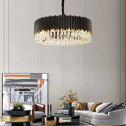 Decorbites™ Crystal 2024 Deckenleuchten: Moderne dimmbare LED-Runde Lampen in Schwarz