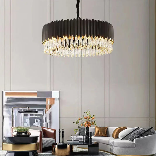 Decorbites™ Crystal 2024 Deckenleuchten: Moderne dimmbare LED-Runde Lampen in Schwarz