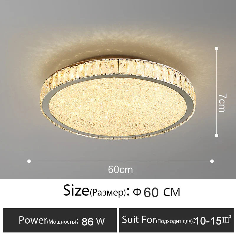 Decorbites™ Crystal-LED-Deckenleuchte: Luxuriöse goldglänzende Leuchte für das Wohnzimmer