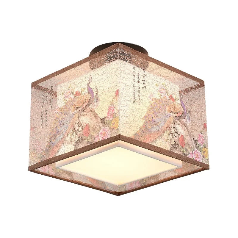 Decorbites™ Lotus Chinesische Kronleuchter Deckenlampe Einfaches Korridor-Gemälde LED-Beleuchtung