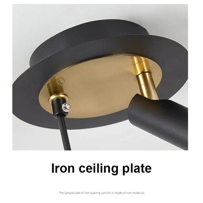 Modern Aluminum LED Pendant Light With Dual Spotlights