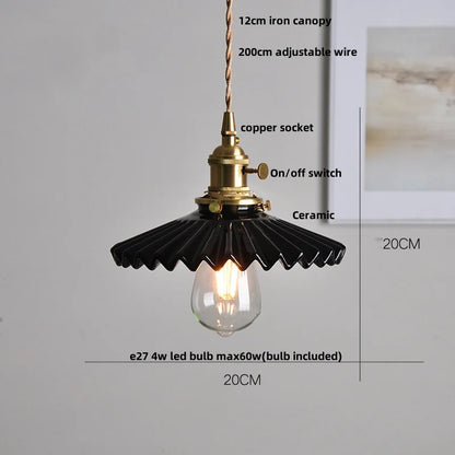 Decorbites™ Braune Holz LED-Hängeleuchte Keramik Nordisches Lichtarmatur
