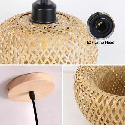 Decorbites™ Bambus-Rattan-Hängeleuchter für Esszimmer- und Restaurantbeleuchtung