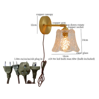 Decorbites™ Bell Glass LED Wandlampe für Wohnzimmer, Badezimmer, Treppenbeleuchtung – Japanischer Vintage-Stil