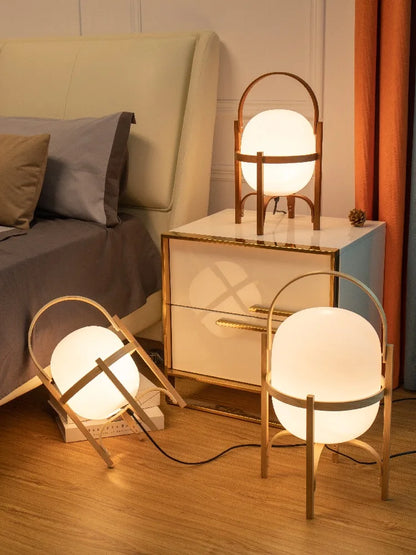Decorbites™ Japanischer Stil Glas-Tischleuchte mit Holz-/Metallrahmen