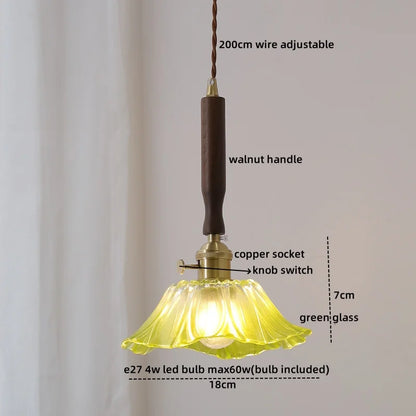 Decorbites™ Kupfer-Walnuss-LED-Hängeleuchten, moderne Hängelampe für Flur, Schlafzimmer, Esszimmer