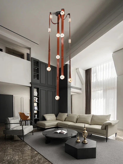 Decorbites™ Leder-Marmor-Hängeleuchte Luxuriöses dimmbares Armatur Einfache Installation Schlafzimmer Wohnzimmer Lampe