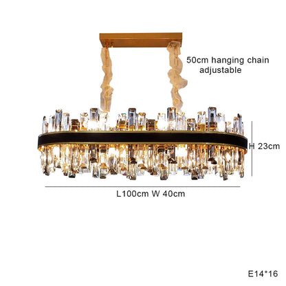 Decorbites™ Kristall-Leder-Kronleuchter | Moderne LED-Leuchter für Wohnzimmer & Esszimmer