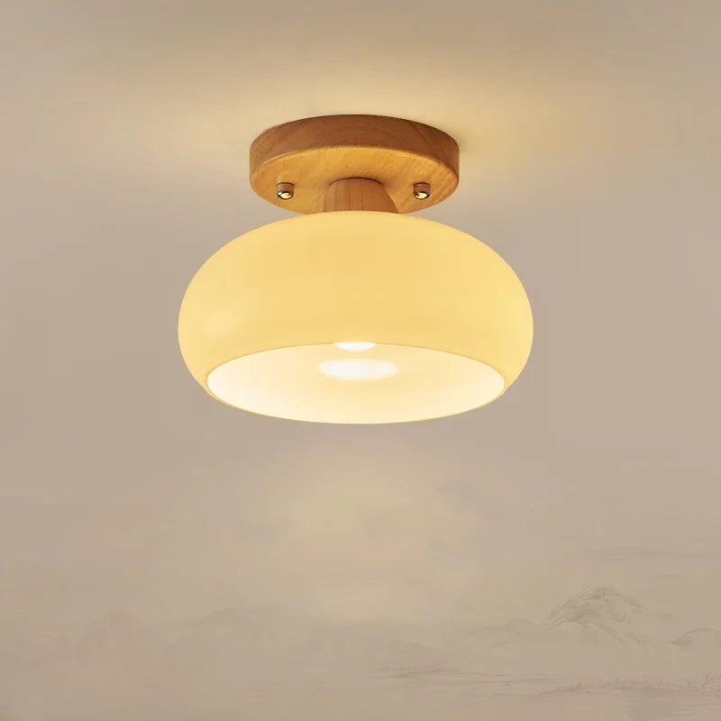 DecorBites™ LED Wood Canopy Ceiling Lamp Modern Living Room Light Fixtures
