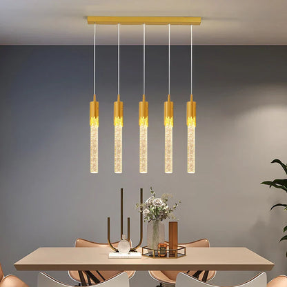 Decorbites™ Gold-Kristall-LED-Kronleuchter: Moderne Lampen für das Esszimmer, hängende Deckenbeleuchtung für die Küche