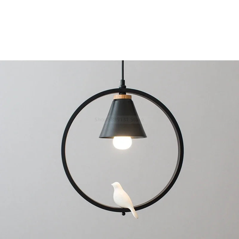 Decorbites™ Eisenring-Anhängerleuchten Kinder-Schlafzimmer Hängelampen LED-Vogelarmaturen