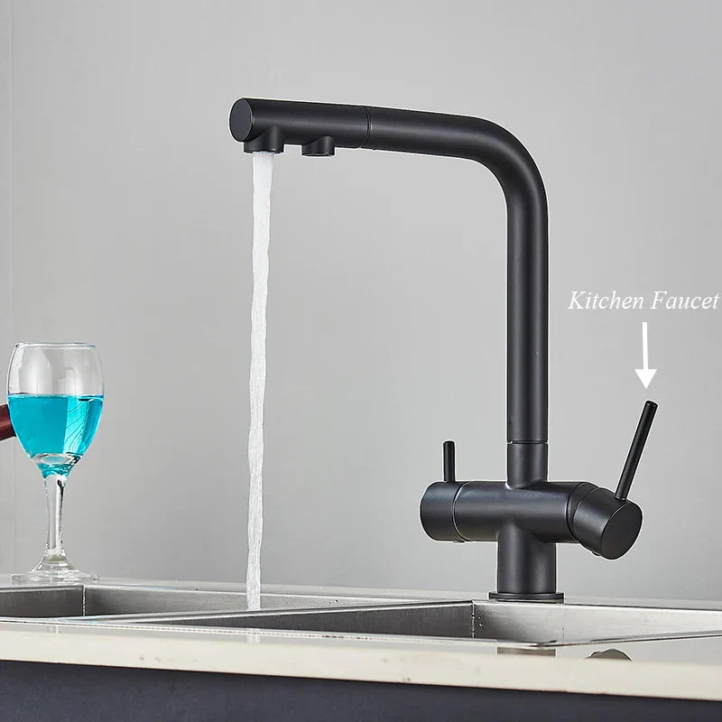 Decorbites™ Küchenarmatur mit Wasserfilterhahn und Zweifach-Dusche