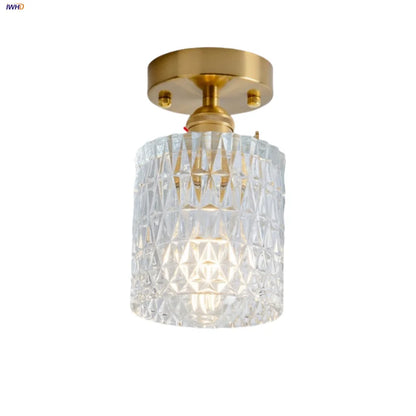 Decorbites™ Klar-Glas LED-Deckenleuchte Moderne Nordische Kupferknopf-Schalter Lampe