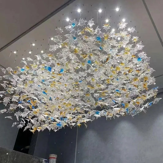 Decorbites™ Glas-Hochdecken-LED-Kronleuchter Modernes Wohnzimmer Luxusdesign