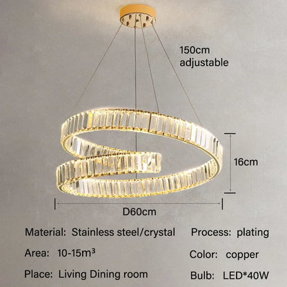 Decorbites™ Crystal-LED-Pendantleuchten: Moderner Luxus-Kronleuchter für Wohn- und Esszimmer
