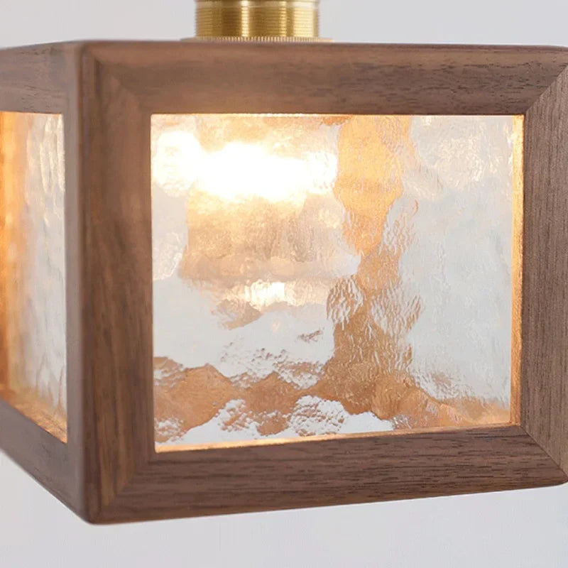 Decorbites™ Klar-Glas Walnuss-Holz LED-Hängeleuchte - Nordisch Moderne Hängelampen
