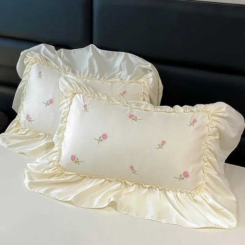 Decorbites™-Spitzenstickerei-Kühlende Bettwäsche-Set - Seidig gemütliche Bettensets