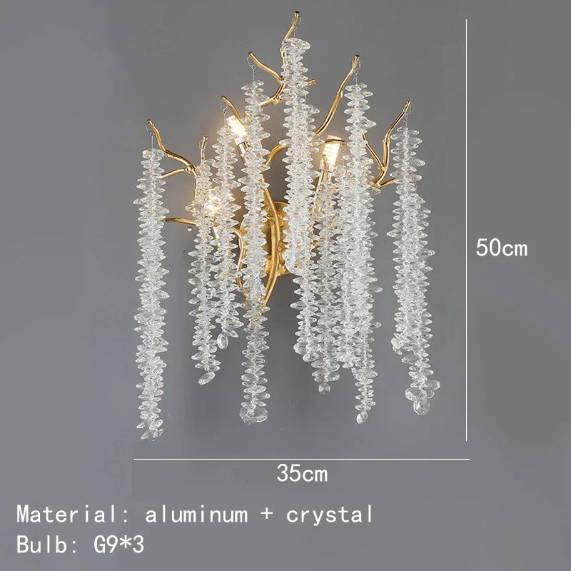 Decorbites™ Gold-Aluminium-Kristall-Kronleuchter für elegante Beleuchtung im Esszimmer
