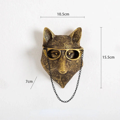 Decorbites™ Golden Deer Head Wall Hook: Antikes Bronzefarbenes Harz-Tieranhänger für Stilvolle Wanddekoration