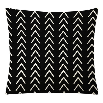 DecorBites™ Geometric Yellow Linen Pillow Cover for Modern Décor 45x45cm