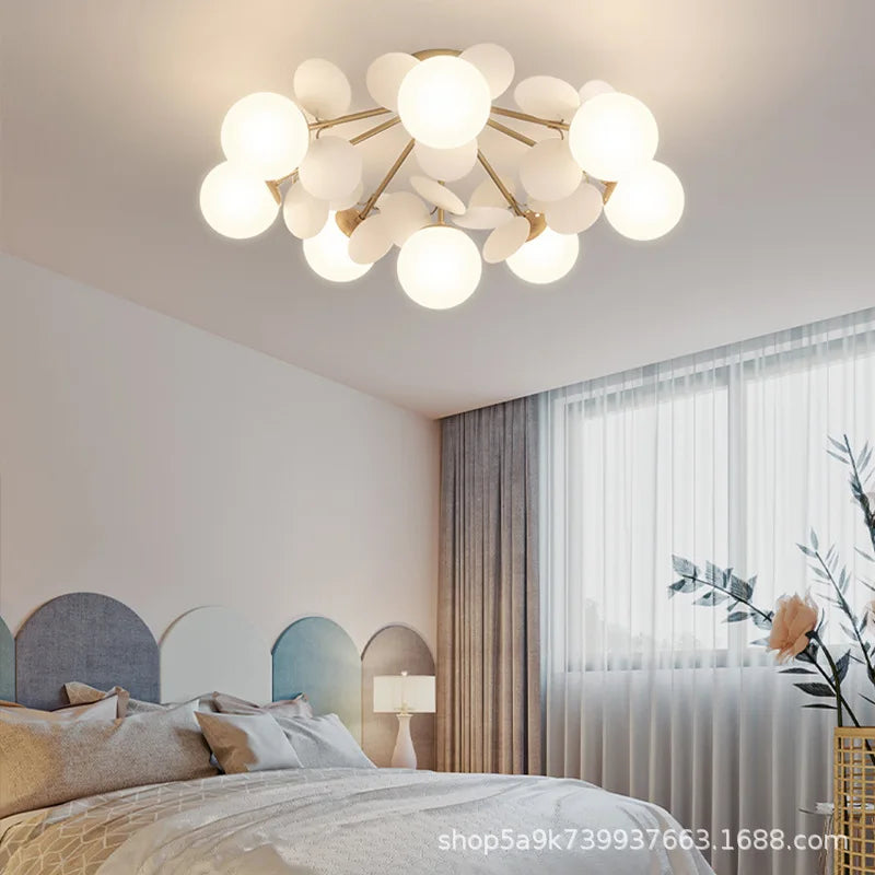 Decorbites™ Kinderzimmer-Glas-Kugeln-Kronleuchter, moderner LED-Deckenleuchter