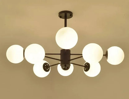 DecorBites™ Adjustable Ball Glass Lustre Chandelier for Living, Dining, Bedroom Lighting