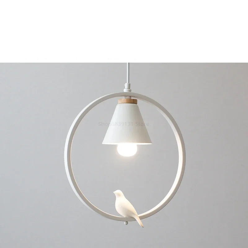Decorbites™ Eisenring-Anhängerleuchten Kinder-Schlafzimmer Hängelampen LED-Vogelarmaturen