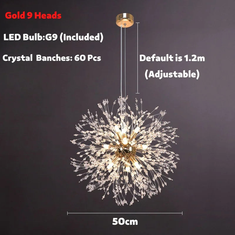 Decorbites™ Dandelion Spark LED-Kronleuchter – Moderne Kunst-Kristalllampen für die Hausdekoration
