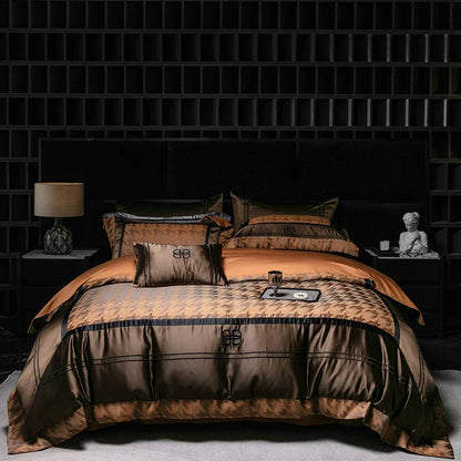 Decorbites™ Luxus-Brokat-Jacquard-Bettwäsche-Set mit ägyptischer Baumwolle und Stickerei