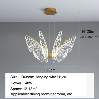 Decorbites™ LED-Schmetterlings-Deckenleuchter – Luxuriöse Hängeleuchte für Schlafzimmer, Wohnzimmer und Esszimmer