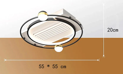 Decorbites™ Kinderzimmer-Deckenventilator mit Fernbedienung und modernem LED-Licht