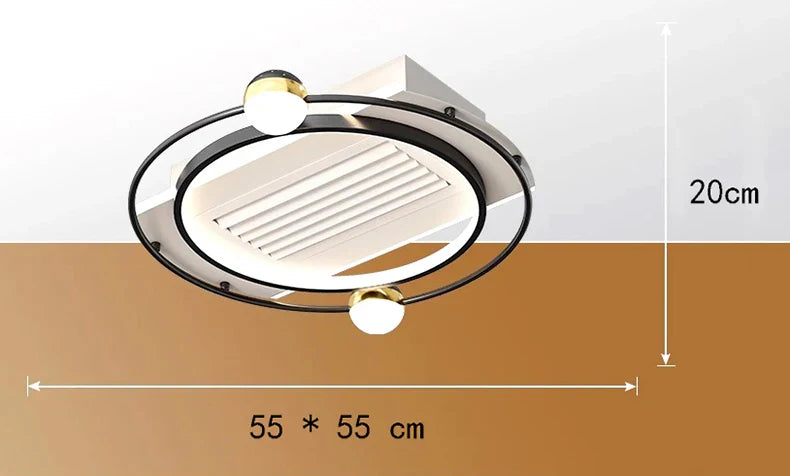 White LED Ceiling Fan Heated Blade Kids Room