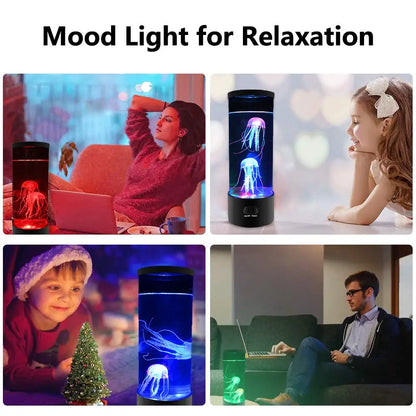 Decorbites™ Qualle-Lampe: Fernbedienung LED-Nachtlicht, farbwechselnde Aquarien-Dekoration, USB-Ladung