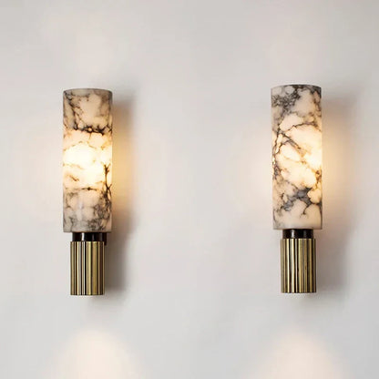 DecorBites™ Copper Alabaster Wall Lamp: Post-Modern High-End Bedroom Lighting