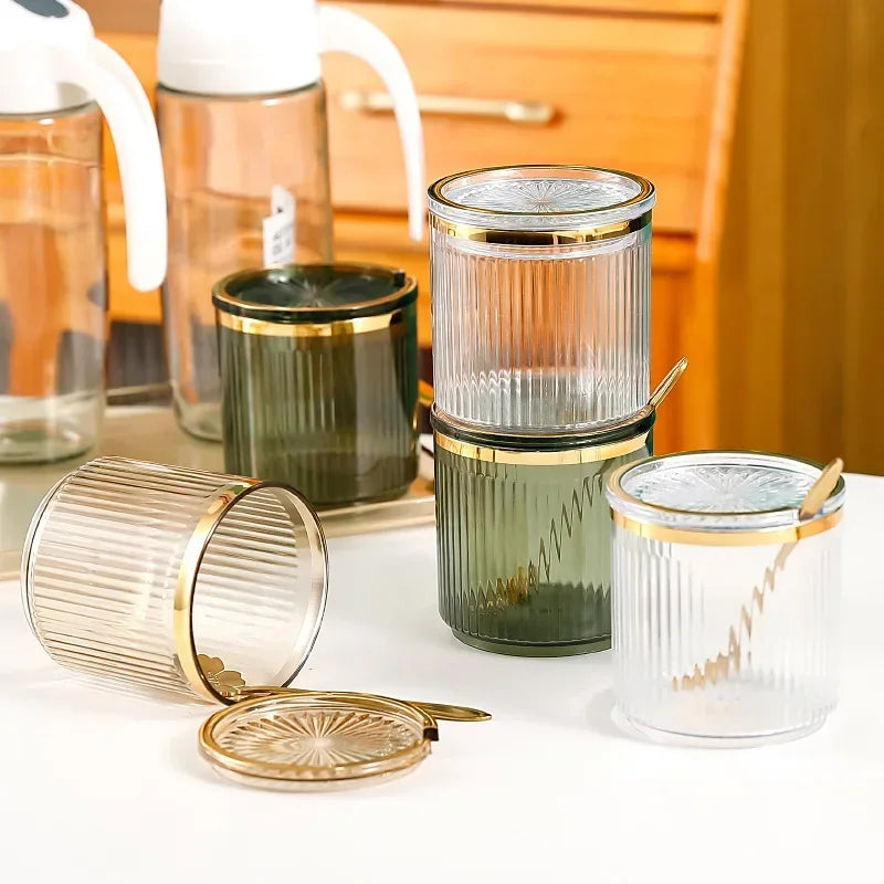 Decorbites™ Acryl-Gewürzglas-Set mit Tablett - Küchenaufbewahrungsorganizer