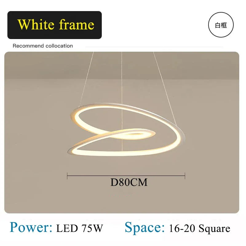 White LED Round Chandelier