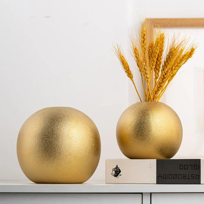 Decorbites™ Geometrische Gold- und Silber-Vase für stilvolle Blumenarrangements & Heimdekoration