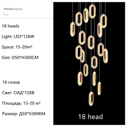 Decorbites™ Gold-Lustre Ovales Acryl-Lüster für Ess- und Wohnräume
