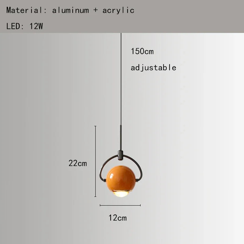 Modern Colorful Aluminum Mini Pendant Light