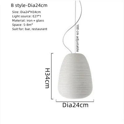 Decorbites™ Glas-Wirbel Kokon-Hängeleuchte - Milchweiß, moderne Hängelampe