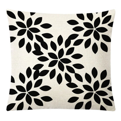 DecorBites™ Geometric Yellow Linen Pillow Cover for Modern Décor 45x45cm