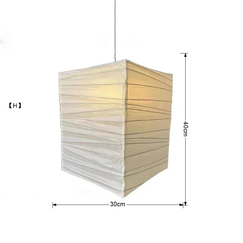 Decorbites™ Japanisches Wabi-Sabi-Pendant-Licht LED E27 Noguchi Akari Reispapier Deckenaufhänger
