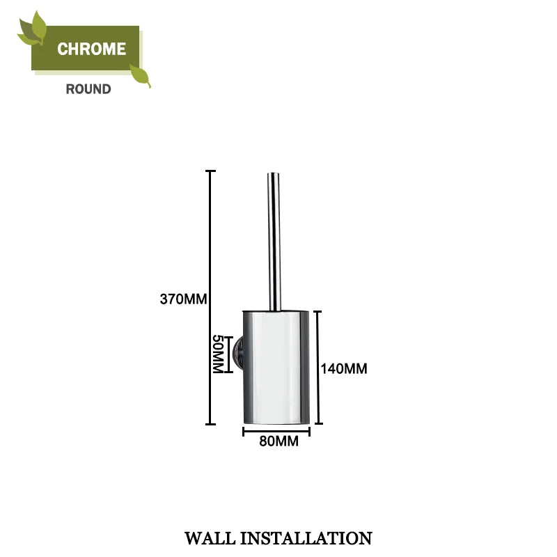 DecorBites™ Gold Toilet Brush Set with Wall Mount Holder