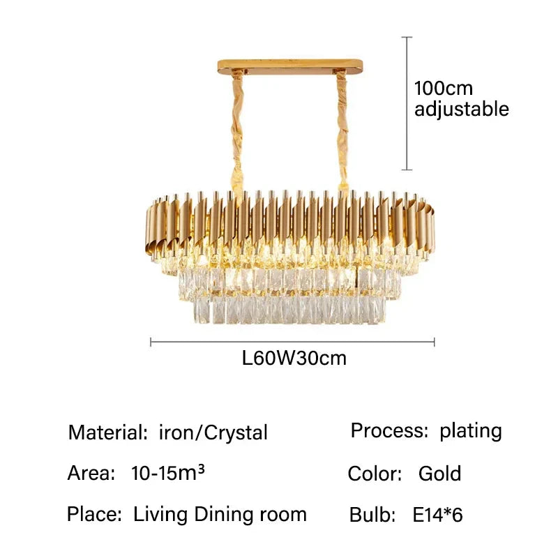 Decorbites™ Kristall-Hängeleuchter - Moderne Luxus-LED-Beleuchtung für Wohnzimmer, Esszimmer, Schlafzimmer
