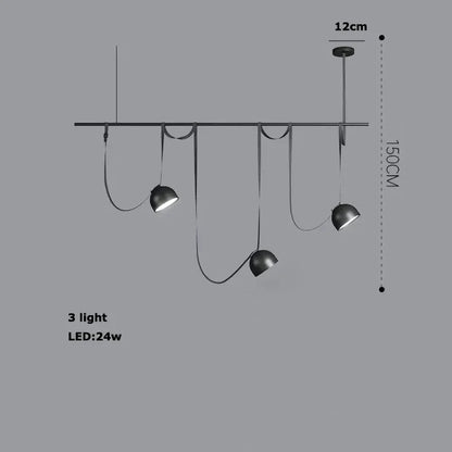 DecorBites™ LED Belt Chandelier Pendant Light for Dimmable Indoor Lighting in Living Room